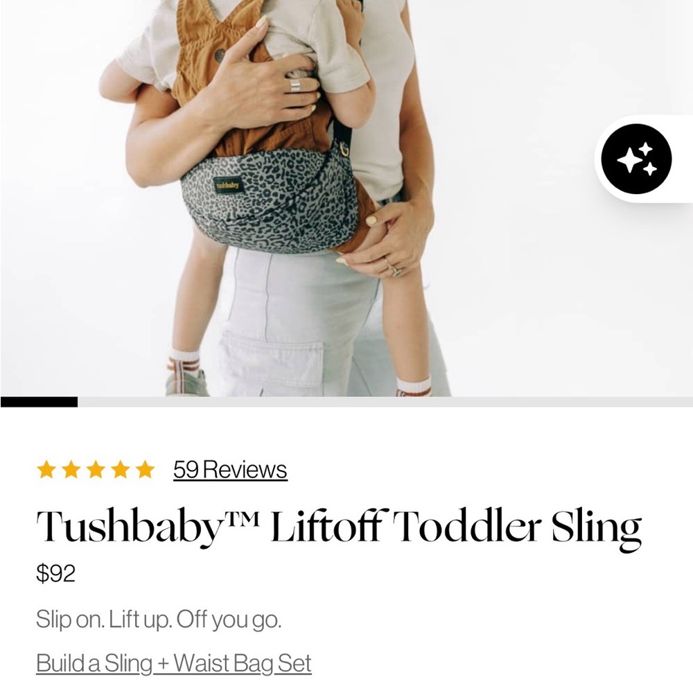 Tushbaby Liftoff Toddler Sling